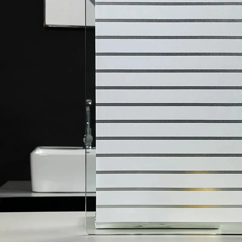 Film adhésif pour vitres | Rayures larges | Protection de la vie privé, largeur moins de 100 cm