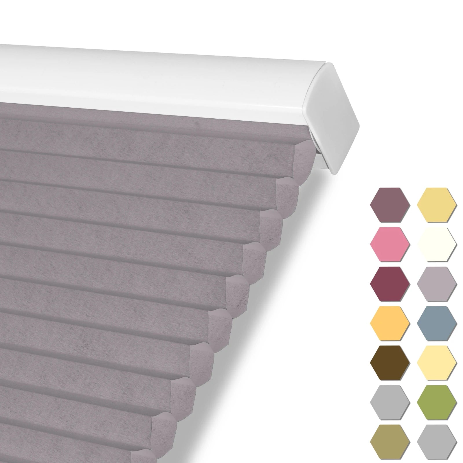 Store cellulaire alvéolaire occultant thermique sans cordon sur mesure pour fenêtre
