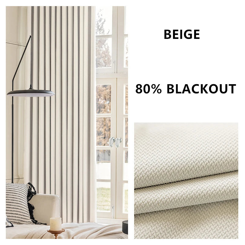 Rideau occultant jacquard double face 85 % pour salon et chambre