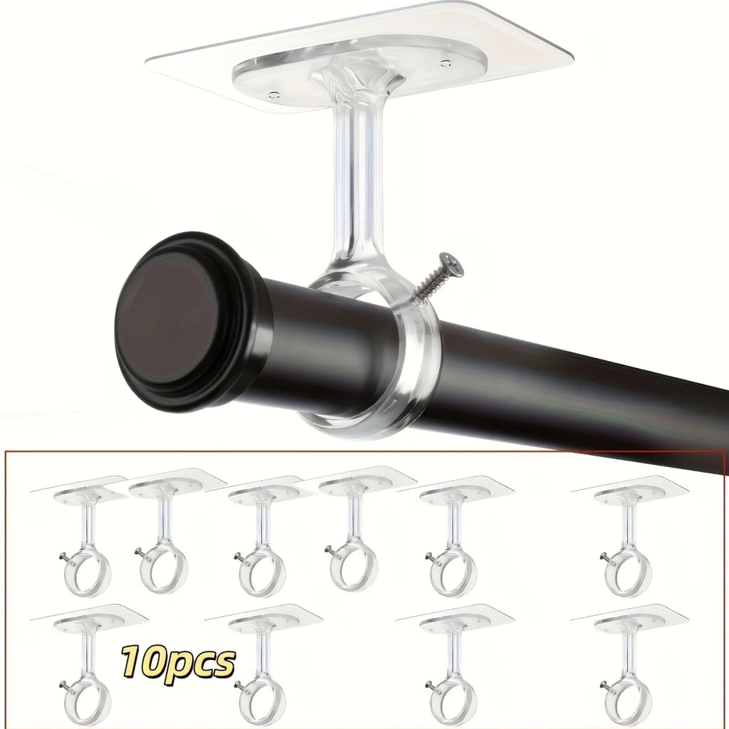 Support de tringle à rideaux non perforant, autocollant et ajustable p
