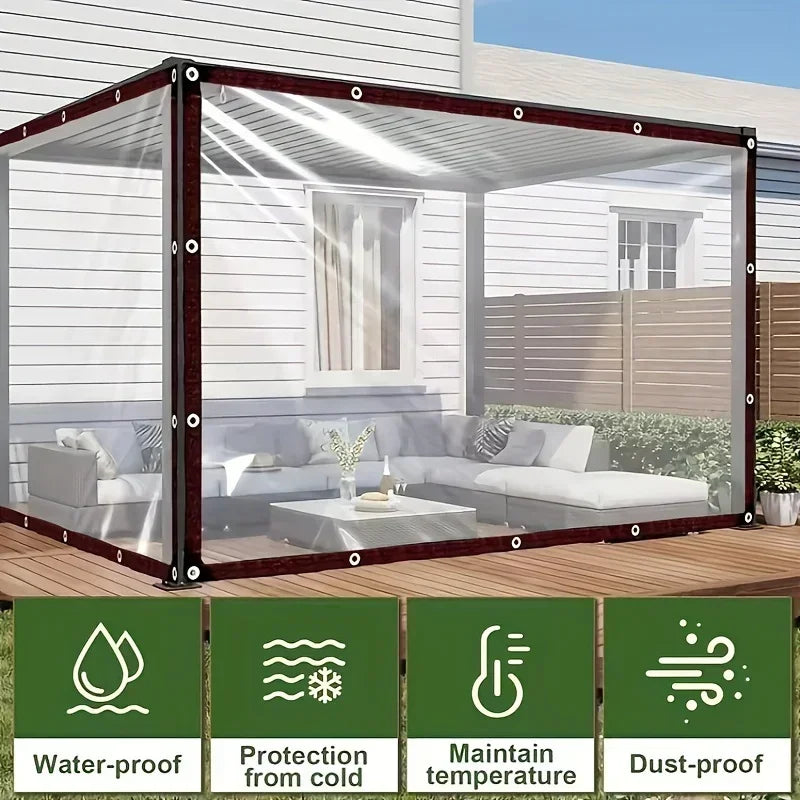 Bâche transparente étanche PE pour jardin