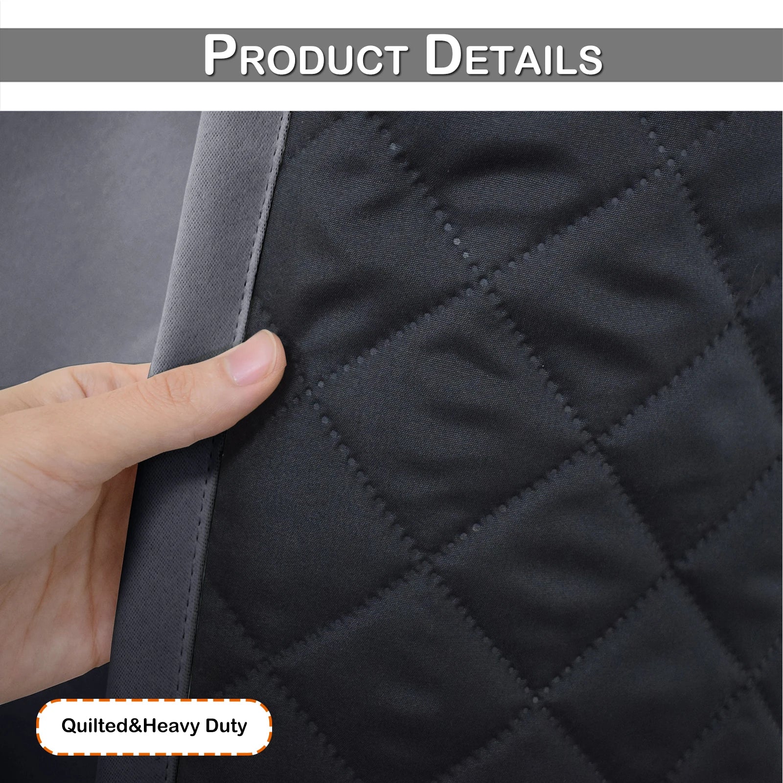 Rideau extérieur occultant thermique matelassé imperméable pour pergola