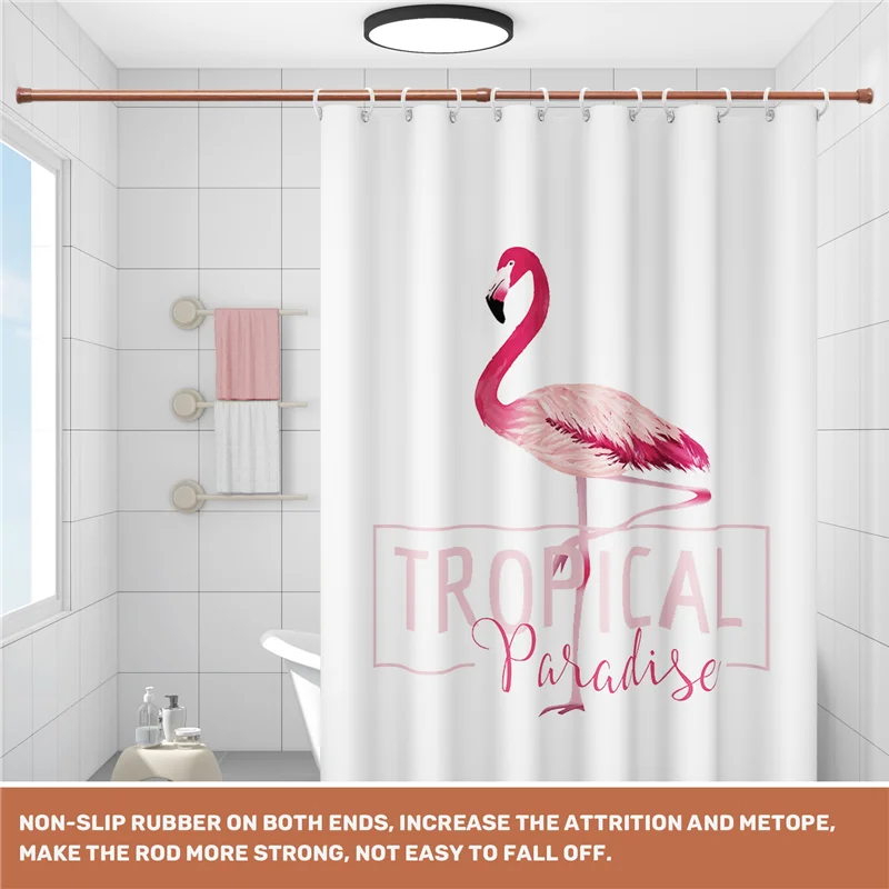 Tringle extensible sans perçage effet bois réglable pour rideau et voilage