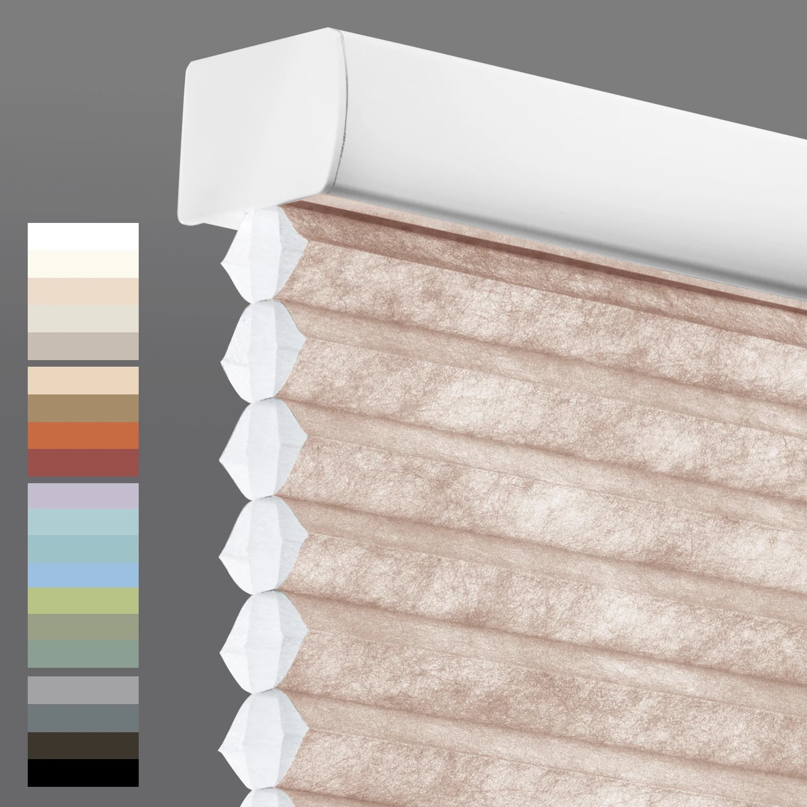 Stores cellulaires sans cordon – Protection de la vie privée, filtre de lumière, stores pliés en polyester, taille personnalisée