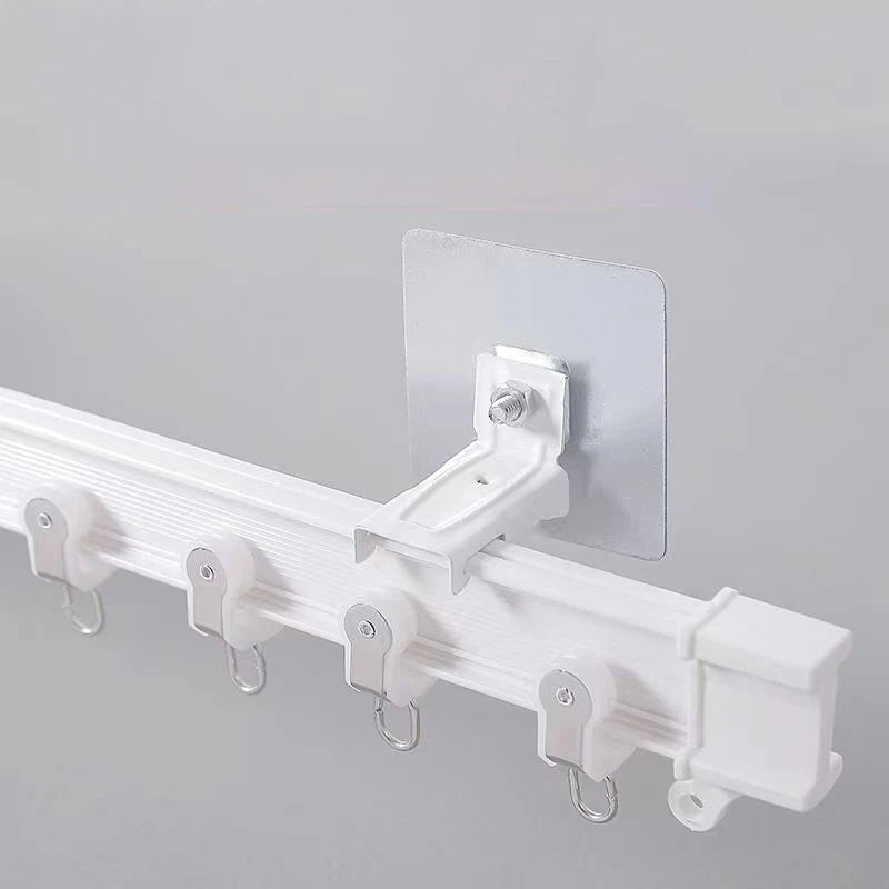 Rail de rideau auto-adhésif flexible et pliable – Installation murale ou au plafond (jusqu'à 6m)