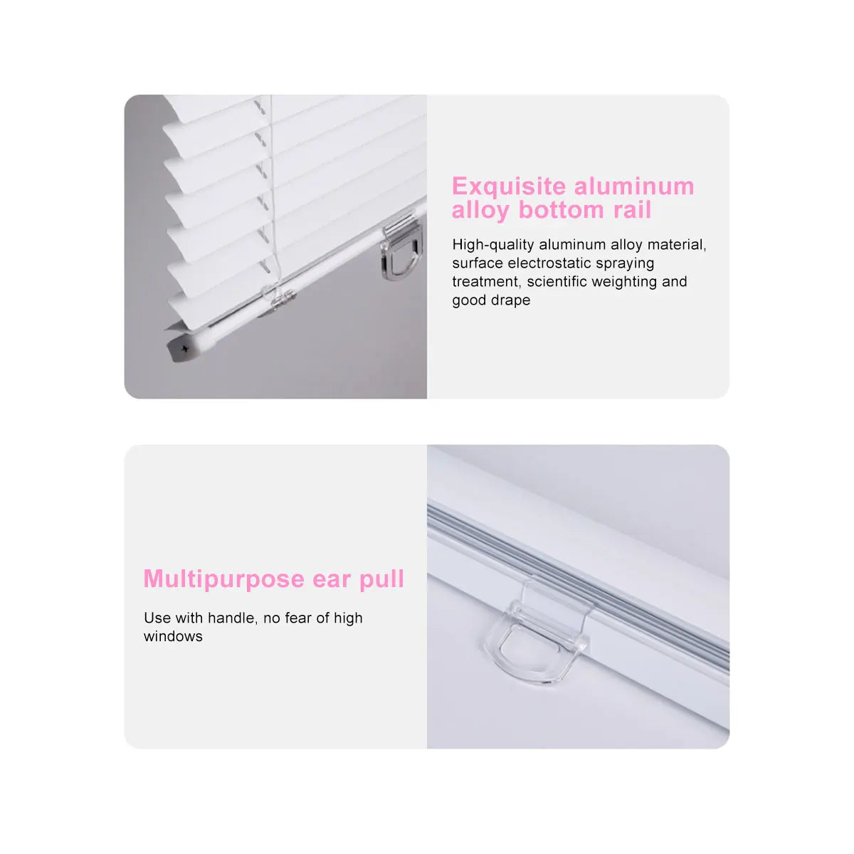 Store vénitien aluminium occultant sans perçage sur mesure pour fenêtre moderne