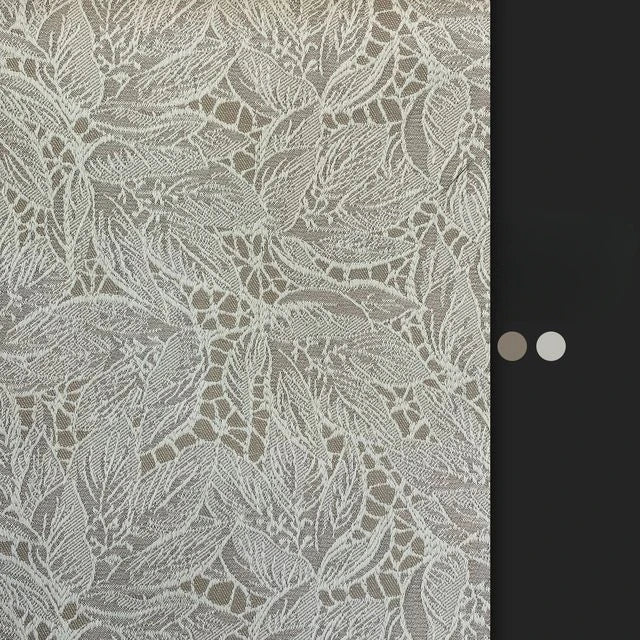 Rideau occultant jacquard dentelle effet feuille pour chambre et salon