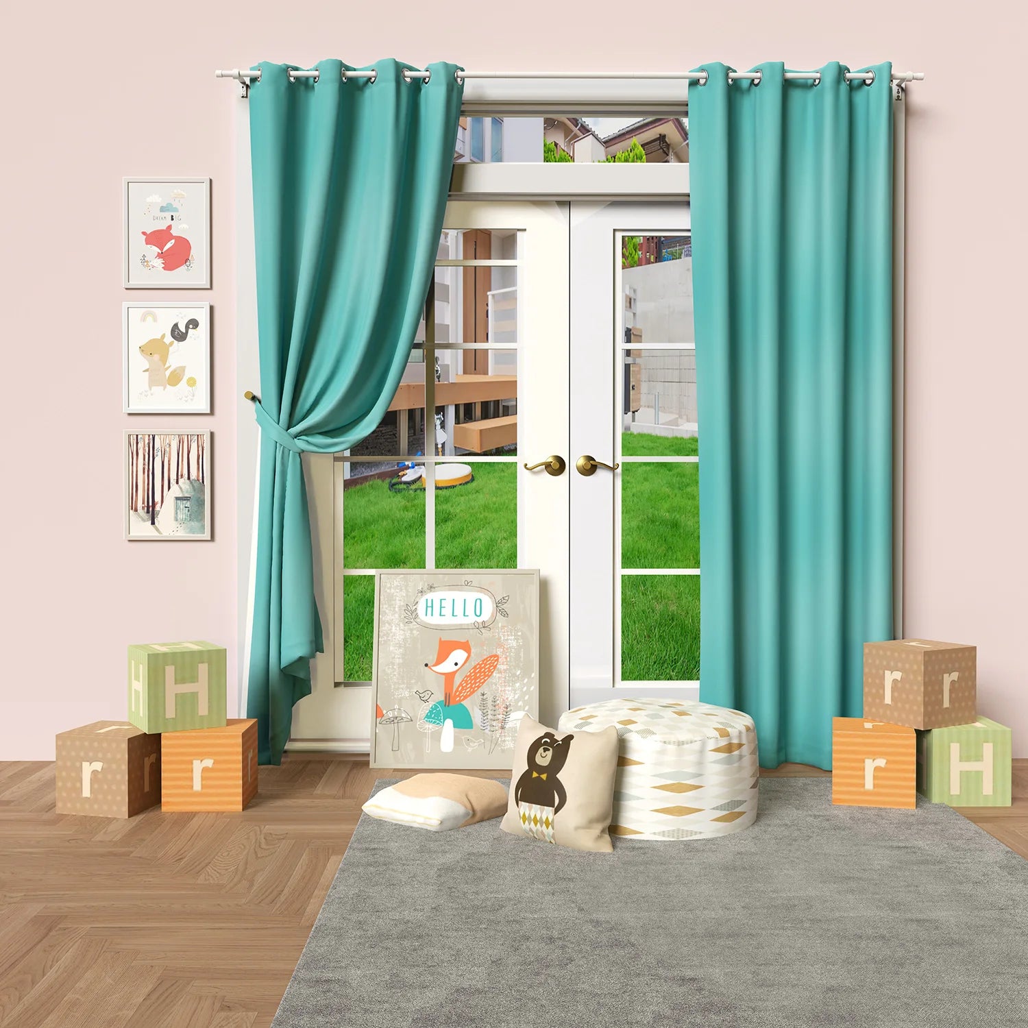Tringle à rideaux extensible en métal robuste pour fenêtres 23 à 80 pouces