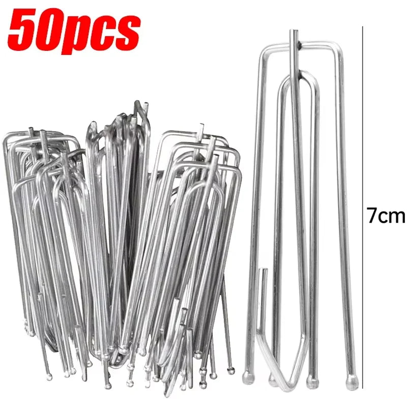 Lot de 10/20/30/50/100 crochets pour rideaux en métal inoxydable (Pinces pour plis de rideaux)