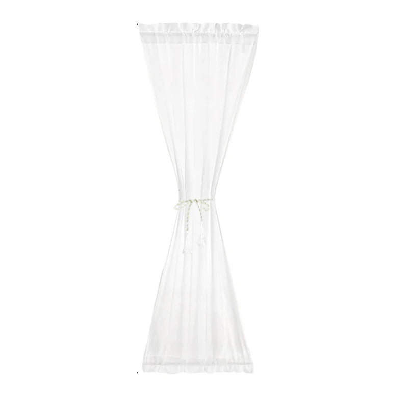 Voile de Porte Blanc Transparent avec Œillets – Rideau de Fenêtre Thermique et Occultant