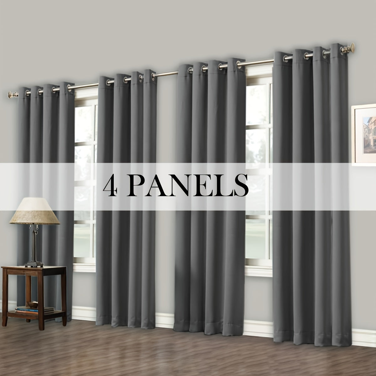 Rideaux occultants 100 % blackout à œillets – lot de 4 panneaux pour chambre et salon
