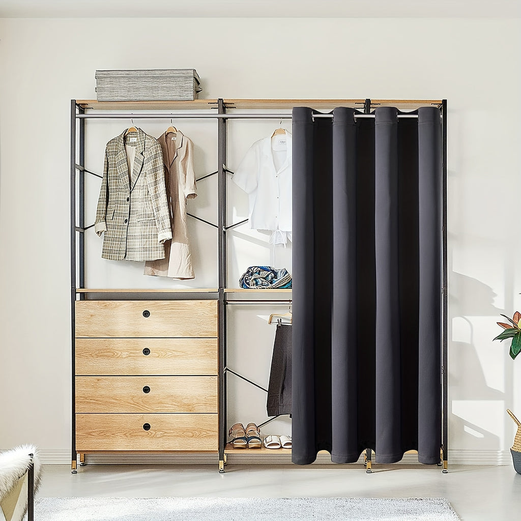 Rideau occultant thermique pour porte et placard, hauteur 160 à 199 cm