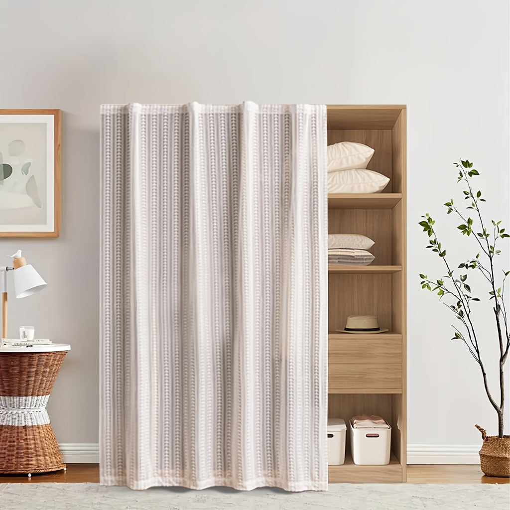 Rideau jacquard cœur tamisant auto-adhésif pour placard et petite fenê, hauteur 200 à 239 cm
