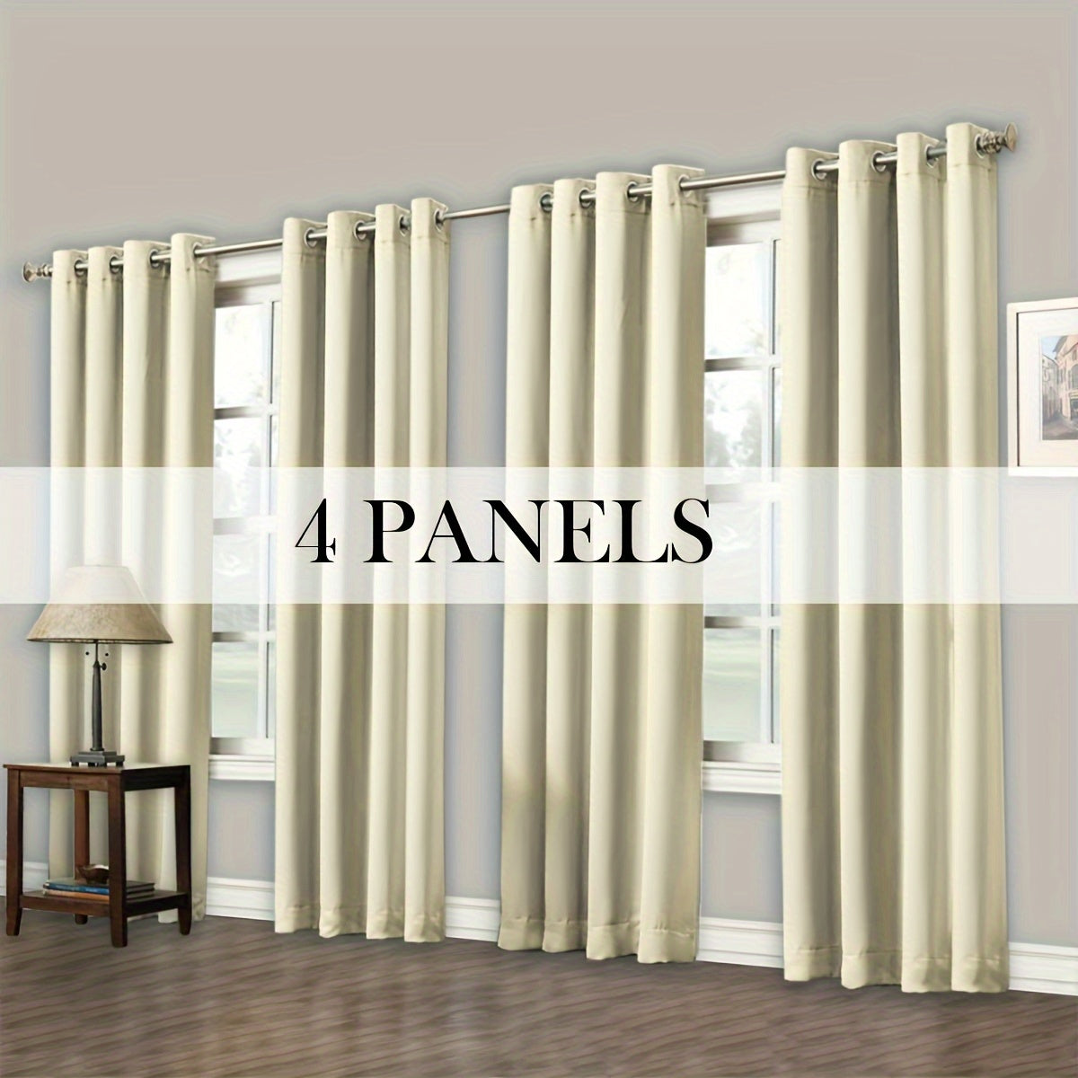 Rideaux occultants 100 % blackout à œillets – lot de 4 panneaux pour chambre et salon