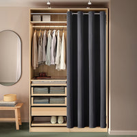 Rideau occultant thermique pour porte et placard, largeur moins de 100 cm