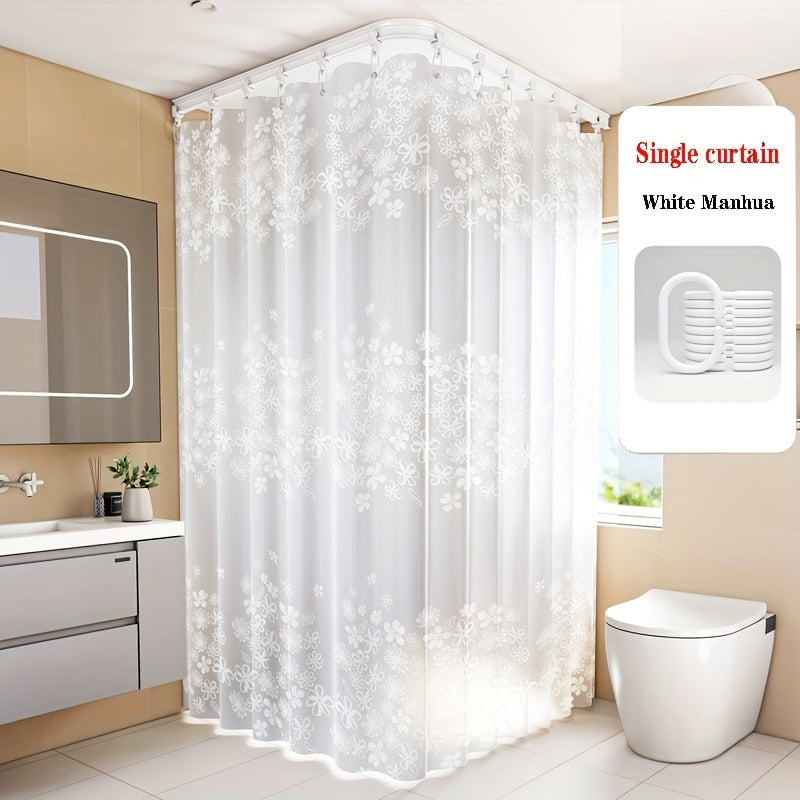 Rideau de douche PVC à motif semi-transparent moderne