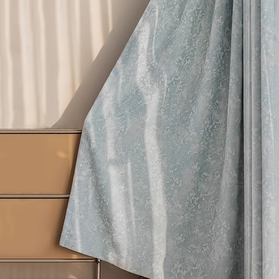 Rideaux occultants chenille jacquard style français pour salon et chambre (2 panneaux)