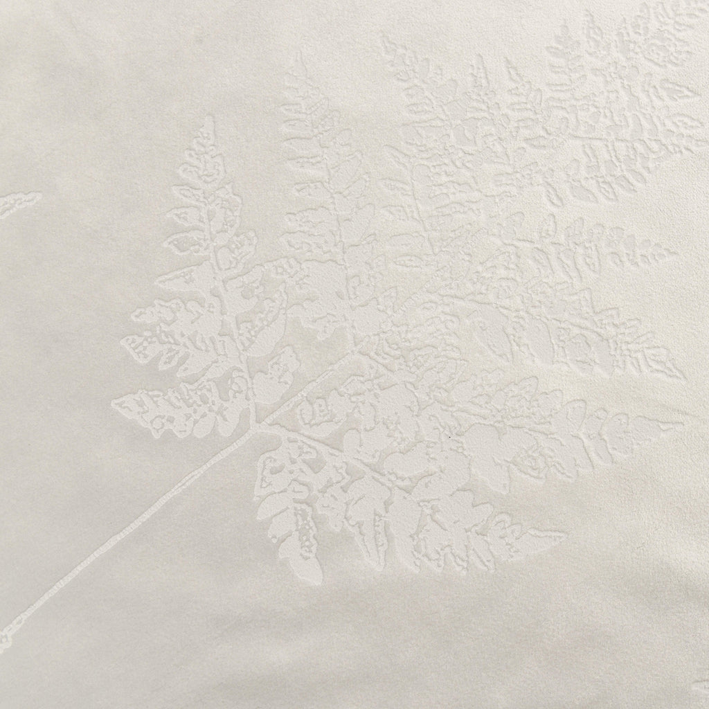 Rideau velours à œillets motif feuillage isolant thermique, blanc