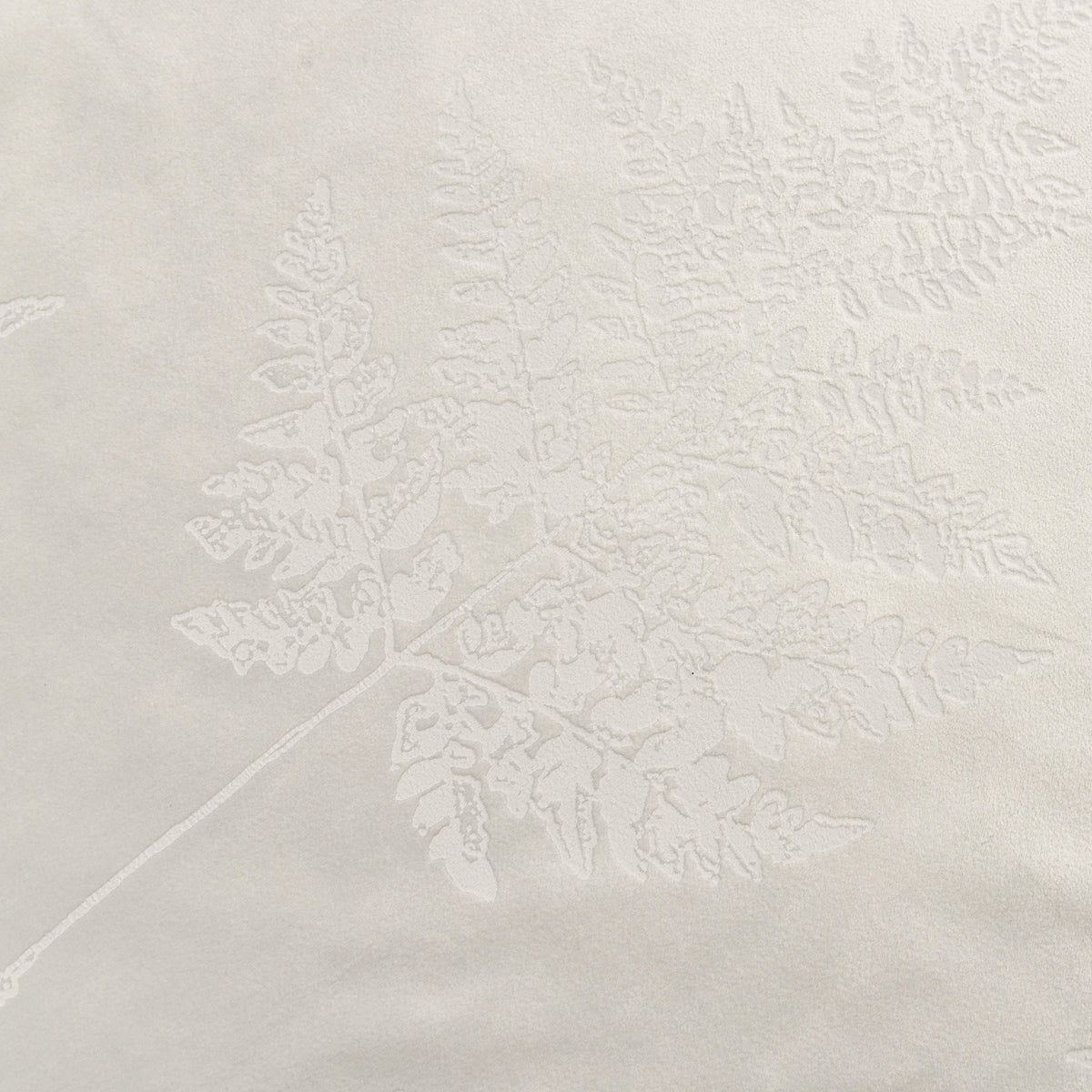 Rideau velours à œillets motif feuillage isolant thermique, blanc