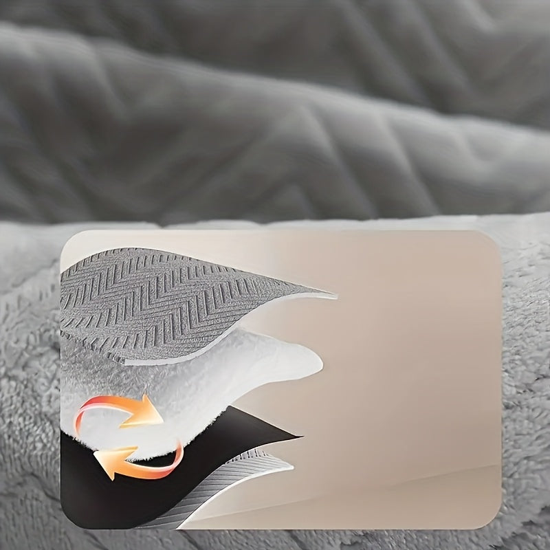 Rideau occultant thermique flanelle matelassée gris, largeur 100 à 139 cm