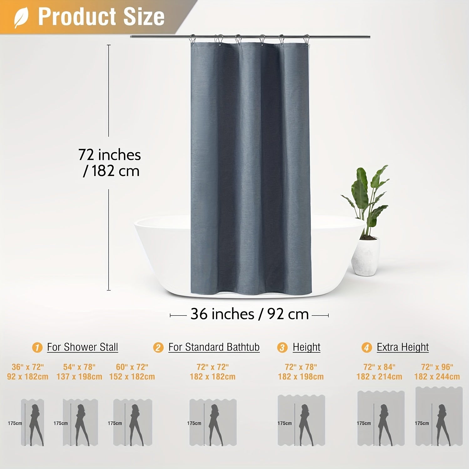 Rideau de douche épais en polyester jacquard avec œillets métalliques