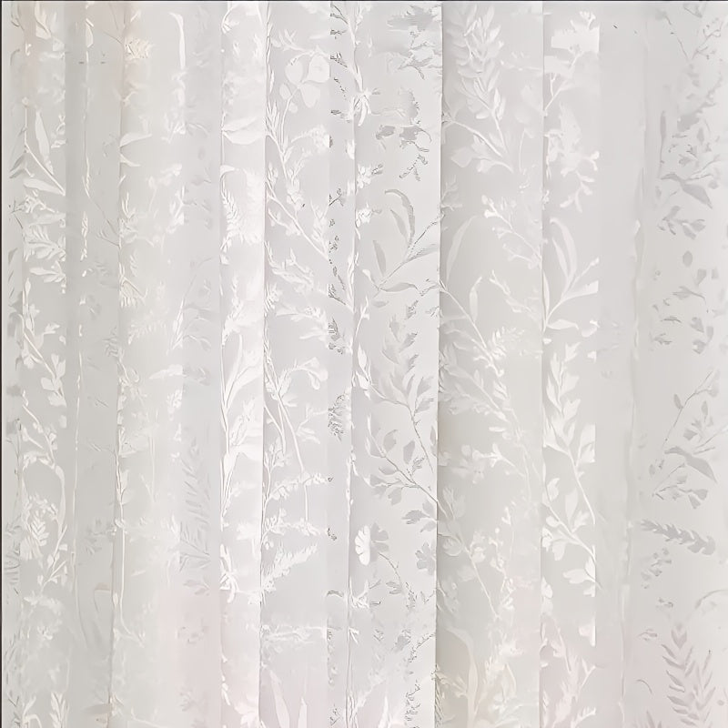 Rideaux en dentelle brodée style français semi-voilés (2 panneaux)