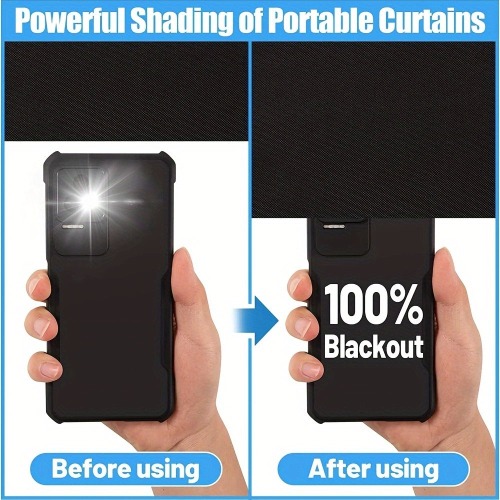 Rideau occultant portable 100 % blackout sans perçage, hauteur 200 à 239 cm