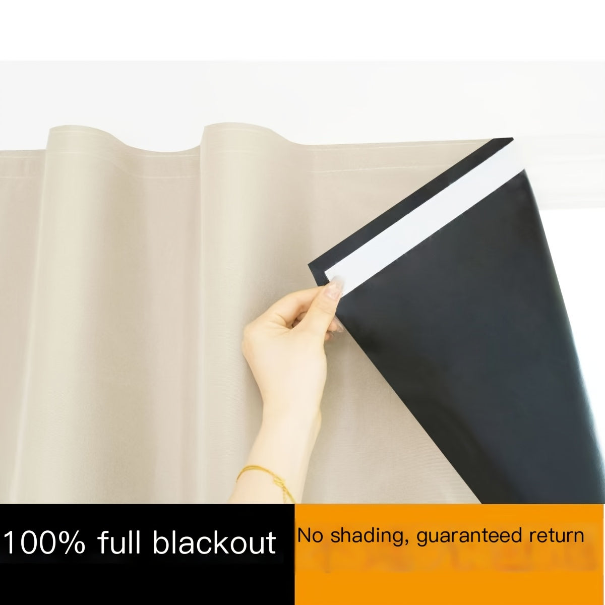 Rideau occultant blackout adhésif sans perçage pour chambre et logement en location