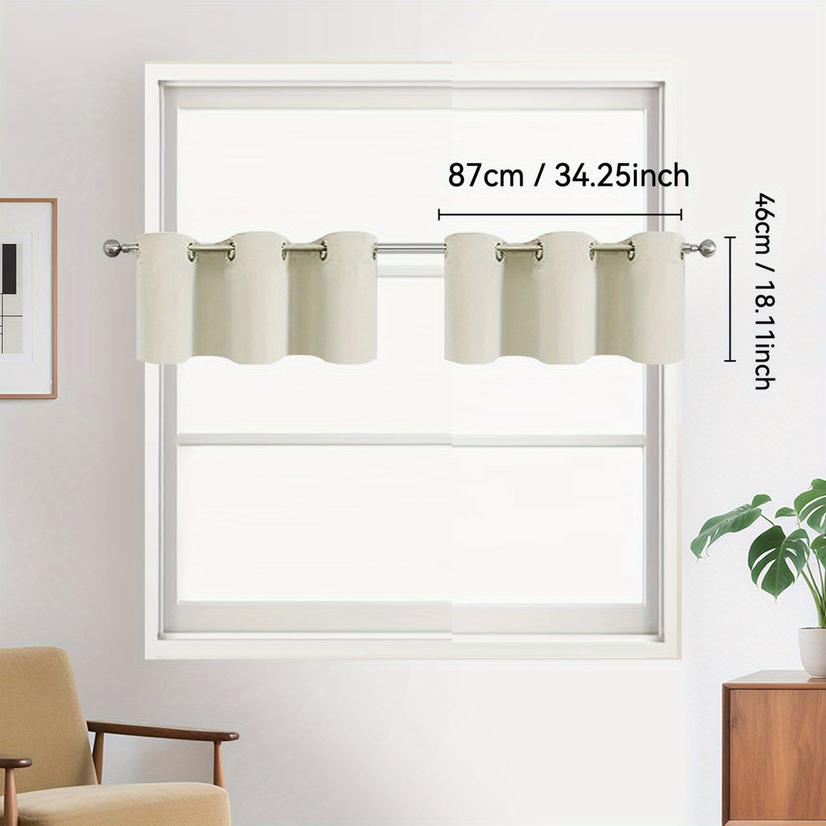 Rideaux occultants 100 % blackout à œillets – lot de 2 panneaux pour chambre et salon