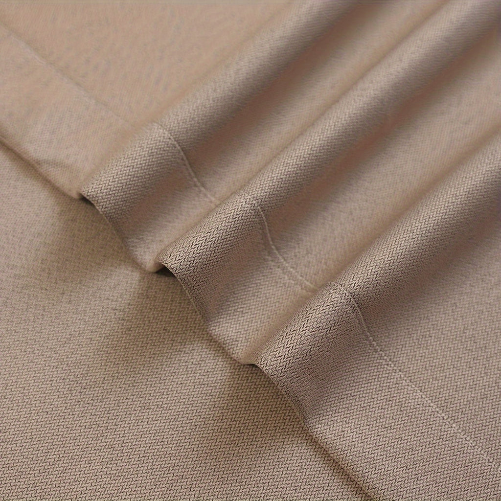 Rideaux occultants crème en polyester, hauteur 270 cm et plus