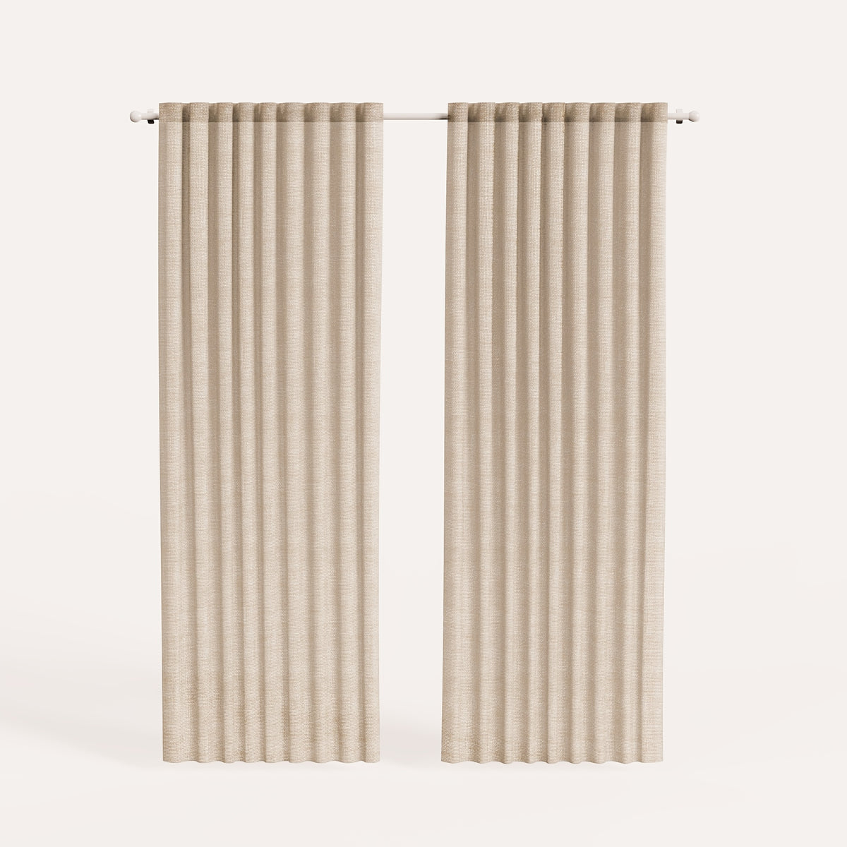 Rideau tamisant effet lin imitation chanvre, largeur moins de 100 cm