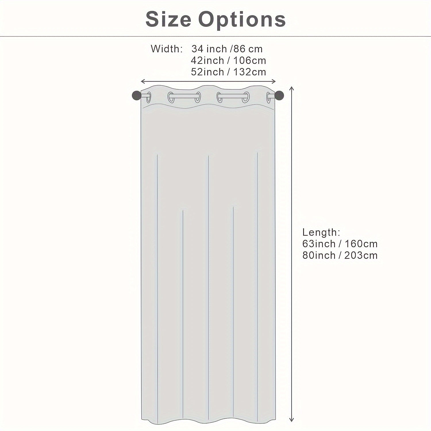 Rideau occultant thermique pour porte et placard – 1 panneau avec œillets