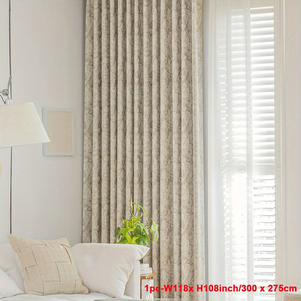Rideau occultant jacquard feuille en chenille style vintage pour salon