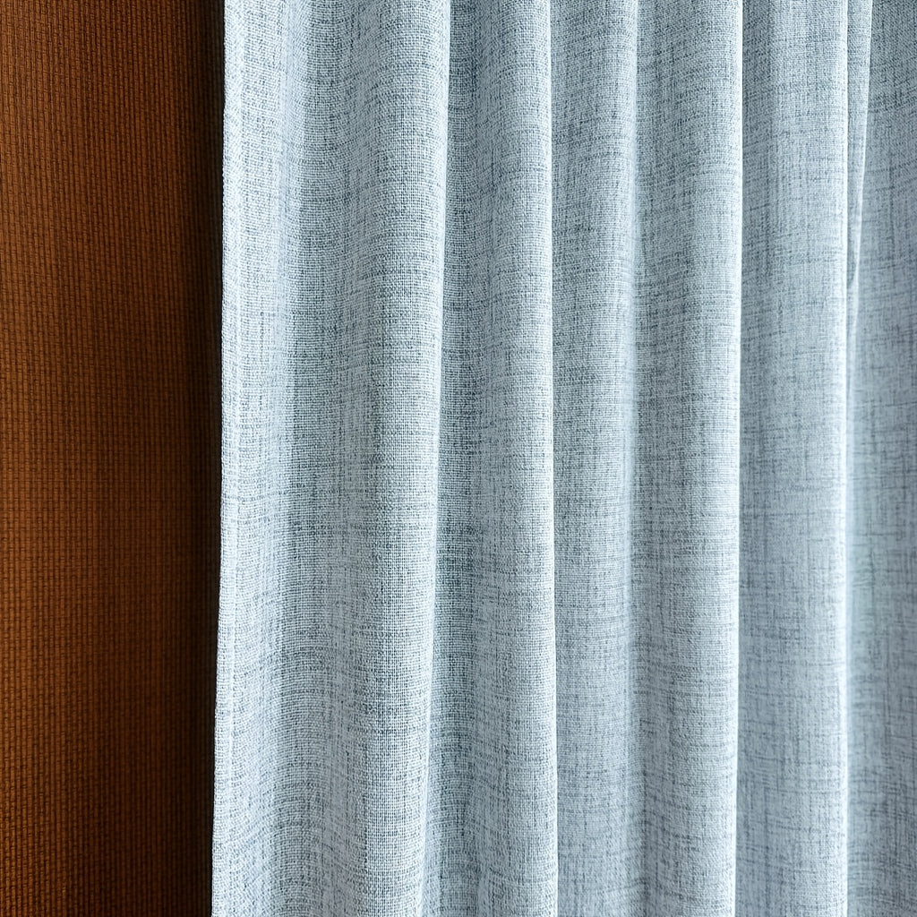 Rideaux tamisants effet lin unis en polyester, hauteur moins de 160 cm