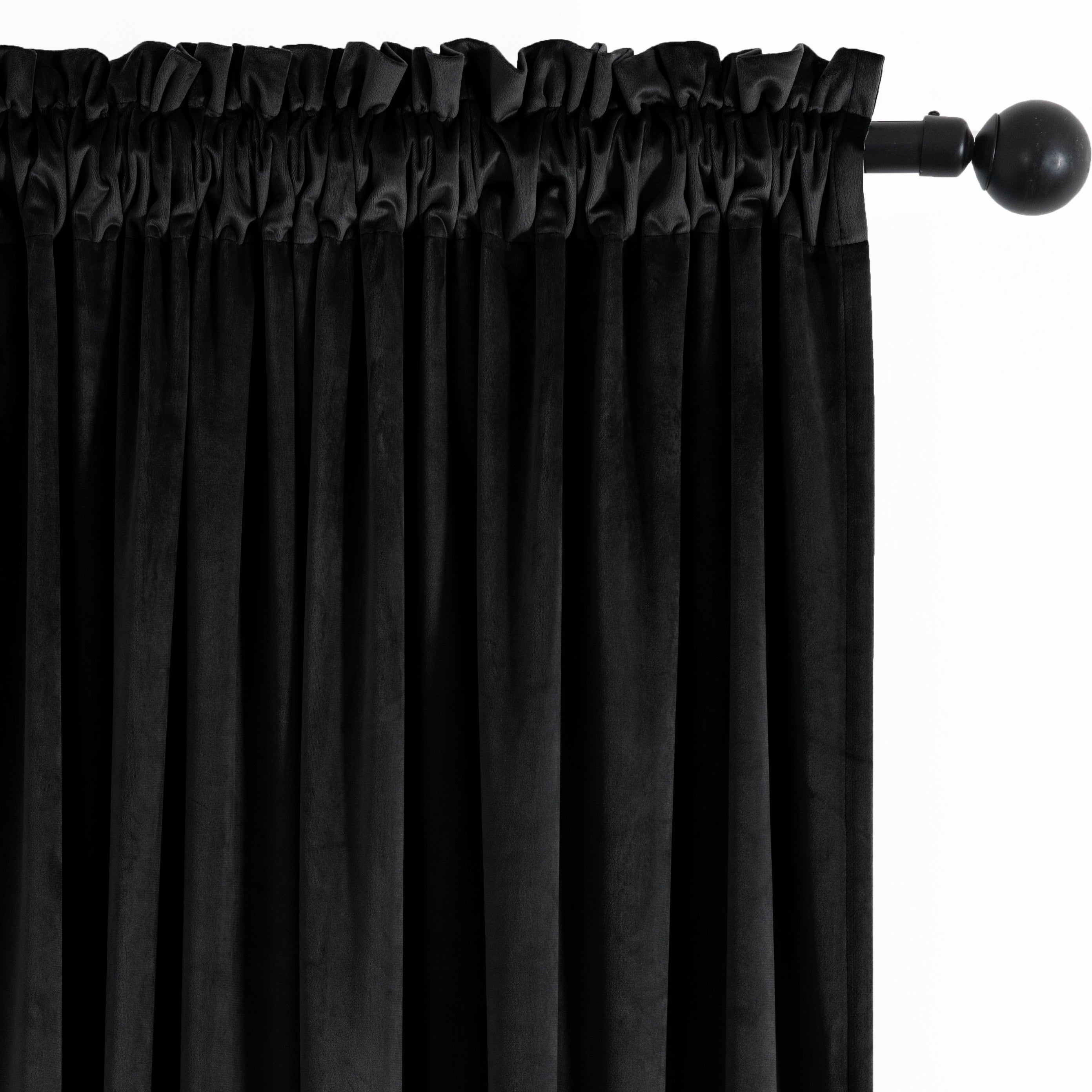 Rideaux tamisants unis en polyester effet flanelle pour chambre et salon (2 panneaux)