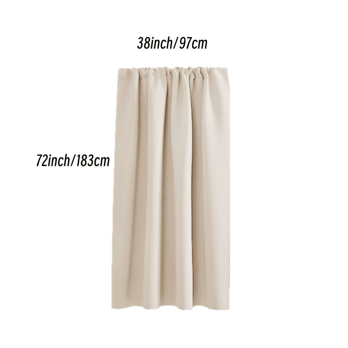 Rideau occultant thermique en polyester avec passage tringle, idéal salon et chambre