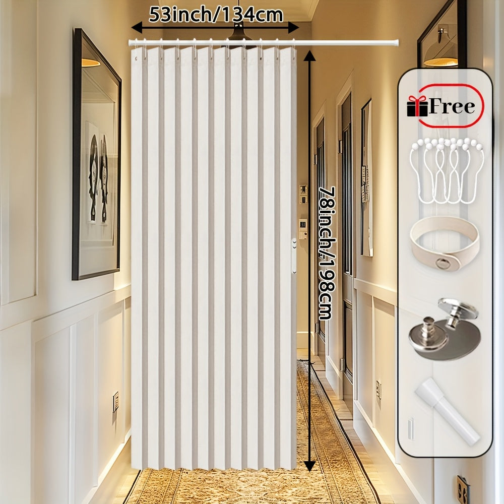 Rideau de porte magnétique occultant en polyester avec tringle incluse