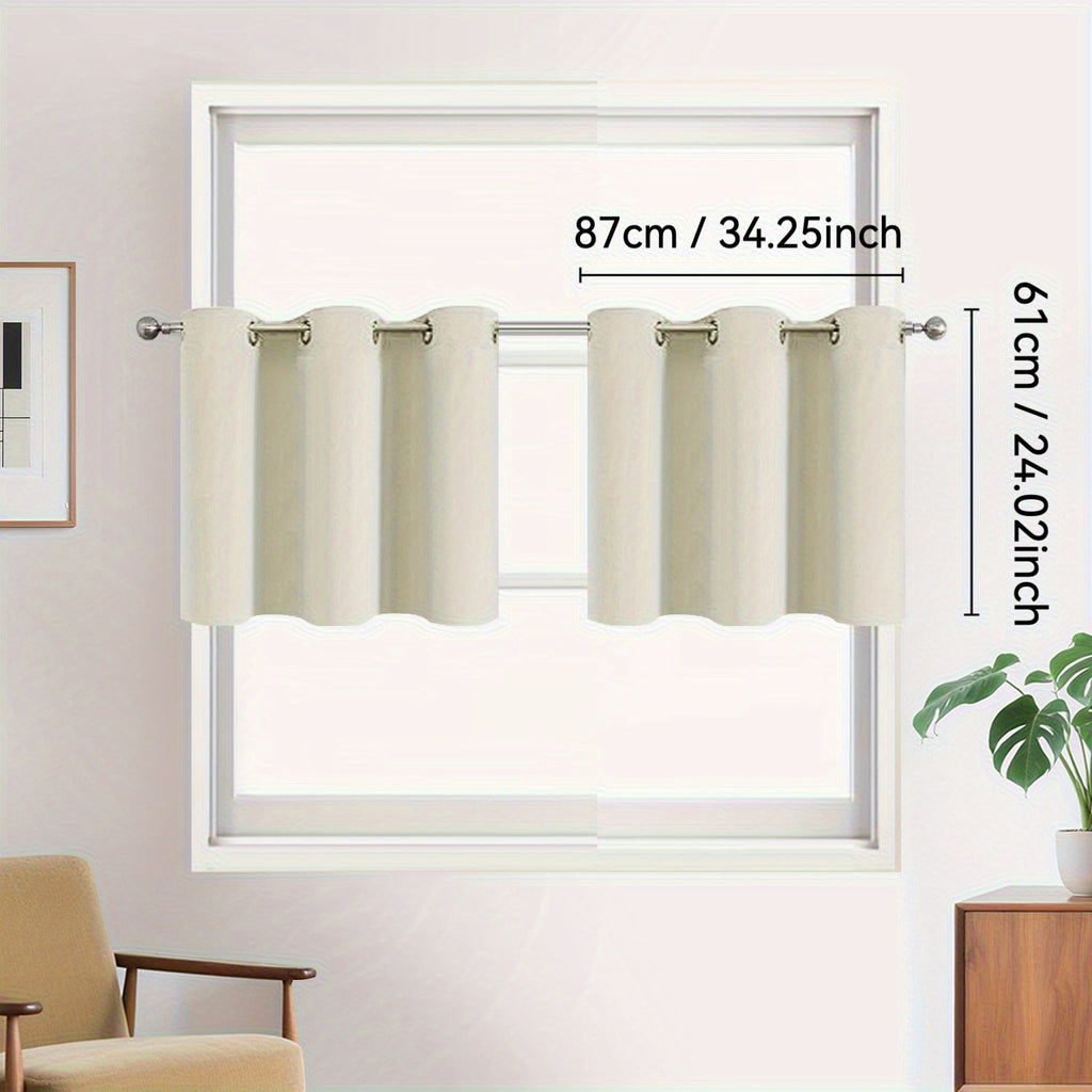 Rideaux occultants 100 % blackout à œillets – lot de 2 panneaux pour chambre et salon