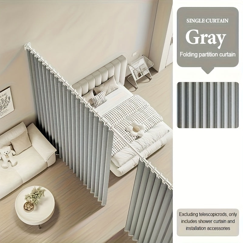 Rideau porte plissé occultant moderne en polyester ripplefold (1 panneau)