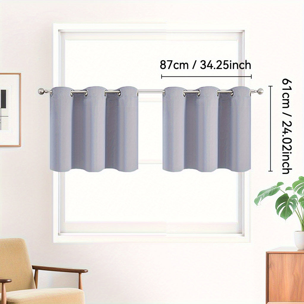 Rideaux occultants 100 % blackout à œillets – lot de 2 panneaux pour chambre et salon