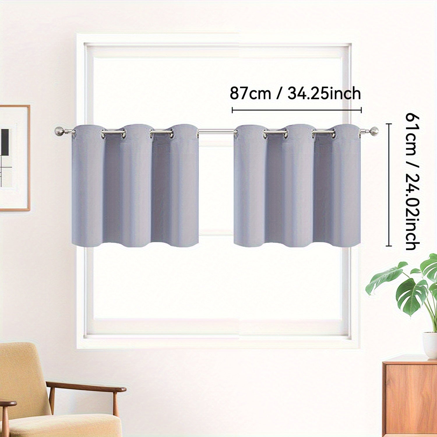 Rideaux occultants 100 % blackout à œillets – lot de 2 panneaux pour chambre et salon