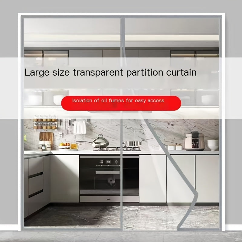Rideau de porte thermique transparent en PVC isolant sans perçage, largeur moins de 100 cm