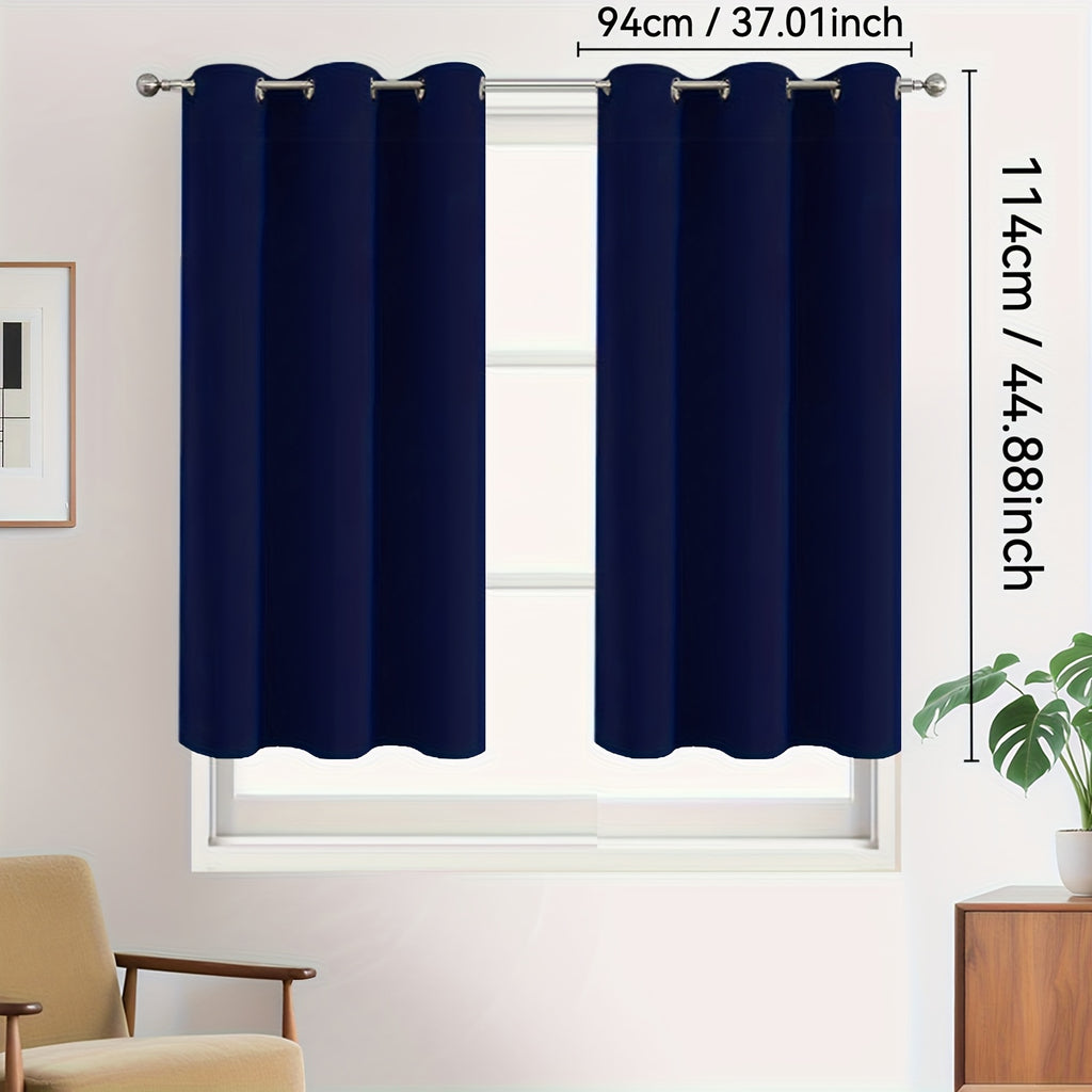 Rideaux occultants 100 % blackout à œillets – lot de 2 panneaux pour chambre et salon
