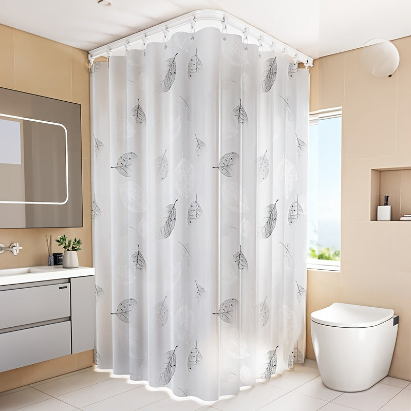 Rideau de douche PVC à motif semi-transparent moderne