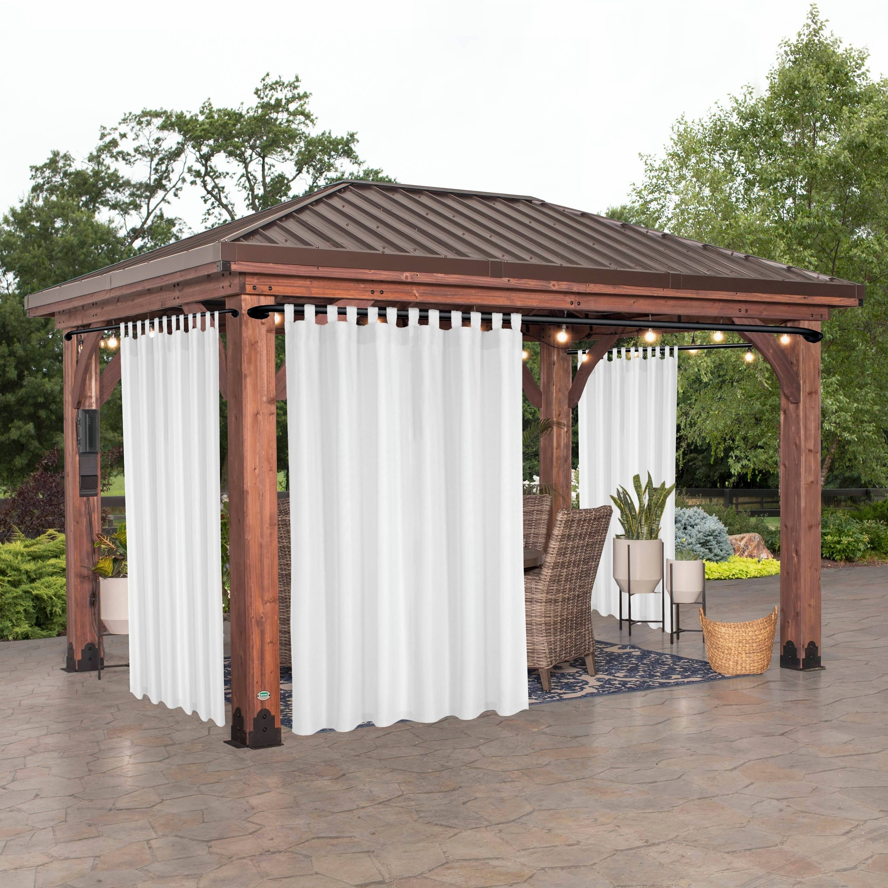 Rideau extérieur occultant pour pergola et terrasse – 1 panneau