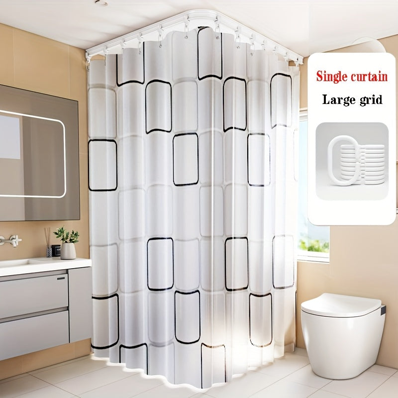 Rideau de douche PVC à motif semi-transparent moderne