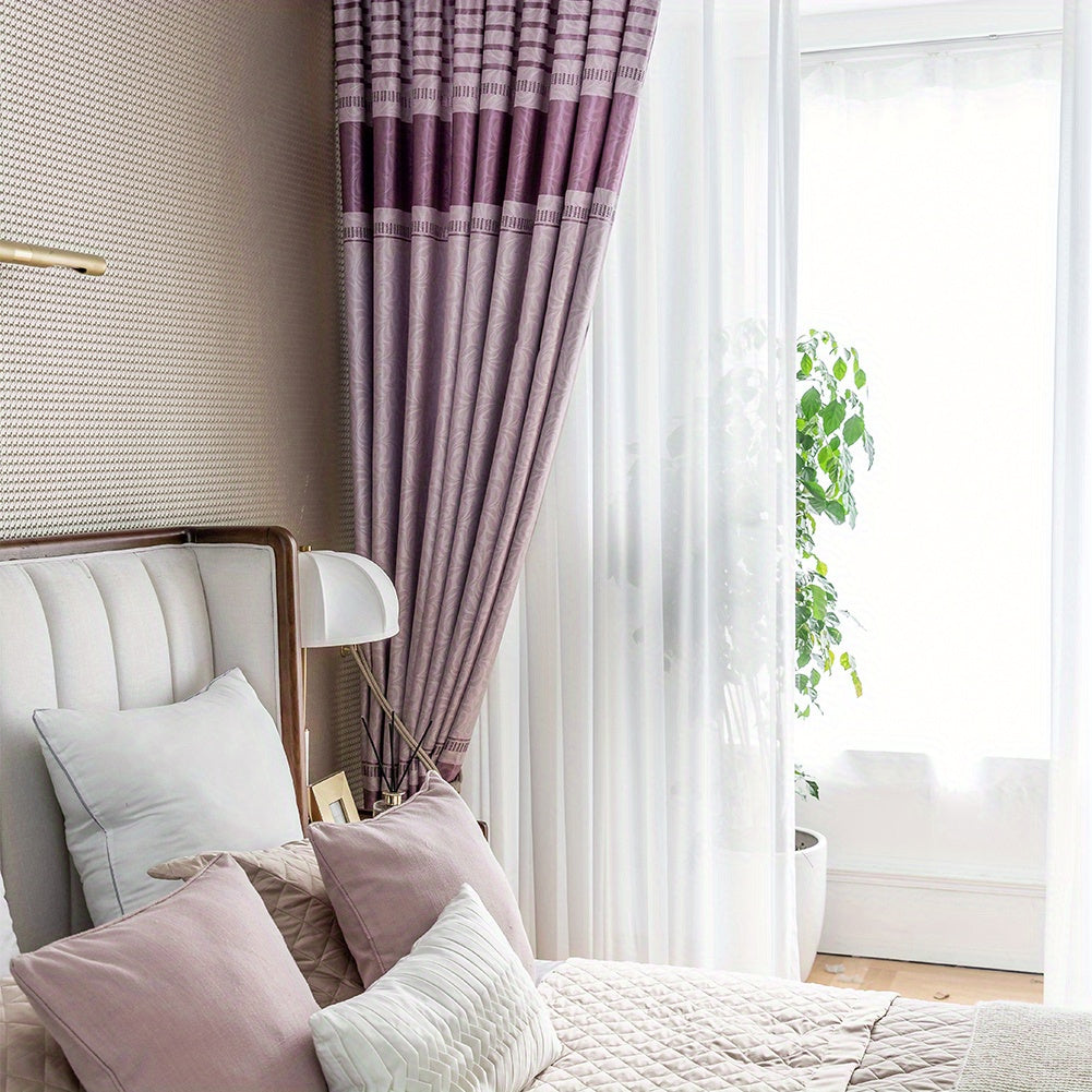 Rideau occultant jacquard vintage motif géométrique pour salon et chambre