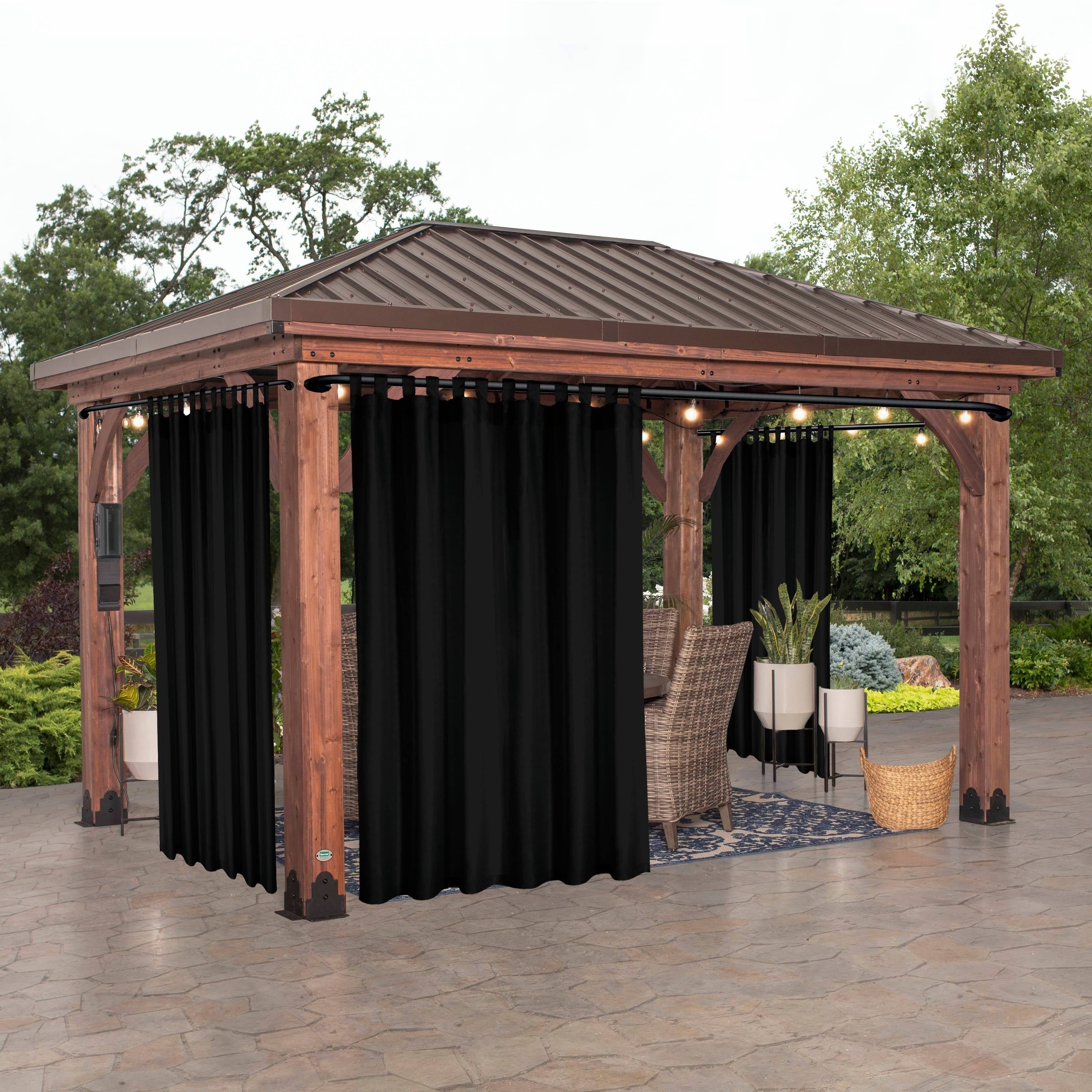 Rideau extérieur occultant pour pergola et terrasse – 1 panneau