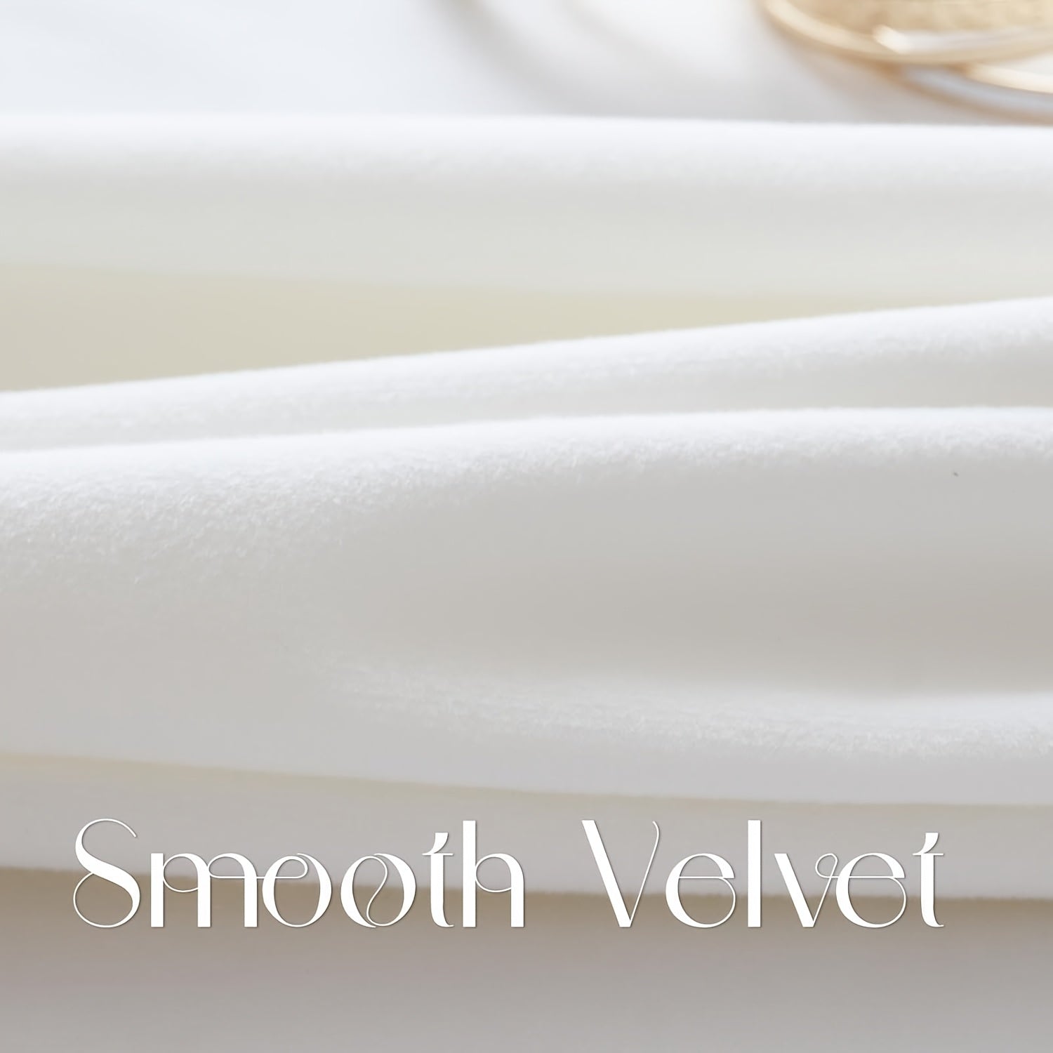 Rideau velours blanc occultant minimaliste pour chambre et salon
