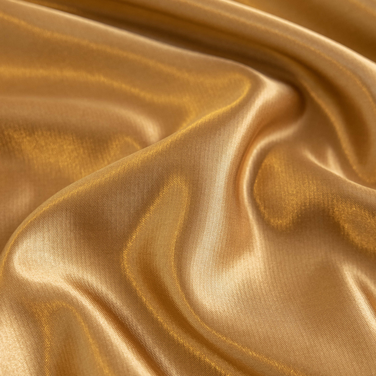 Rideau occultant brodé style européen en polyester satiné doré